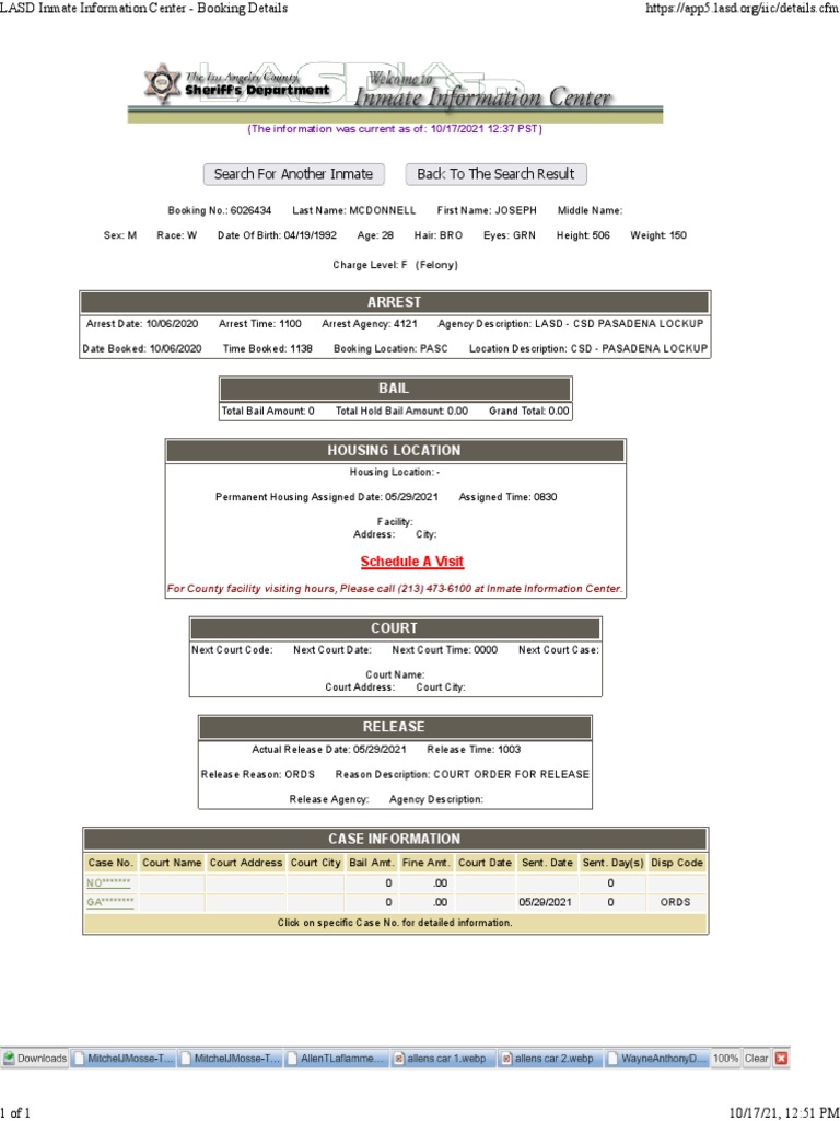 LASD Inmate Information Center Booking Details Joesph McDonnell PDF(03)