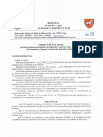 Proiect de Hotărâre Privind Aprobarea Semnării Acordului de Cooperare Între Judeţul Iaşi Şi Raionul Taraclia