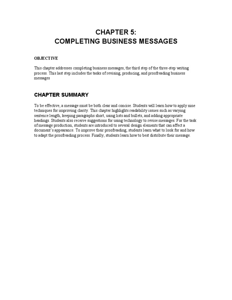 Mastering Business Message Completion | PDF