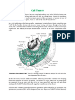 Cell Theory: Structure of An Animal Cell: The Cell Is The Basic Unit of Life and The Study of The Cell Led To The