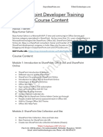 Sharepoint Developer Training Course Content: About Trainer
