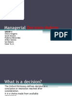 Chapter 9 - Managerial Decision Making and Case