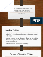 Lesson 1 - Learning The Essentials of Creative Writing