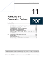 Formulas and Conversion Factors: Section Outline