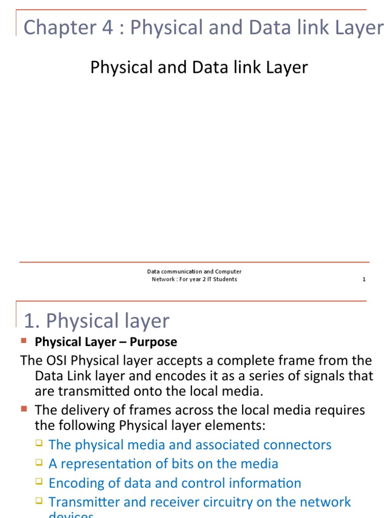 4Chapter Four Physical and Data Link Layer PDF