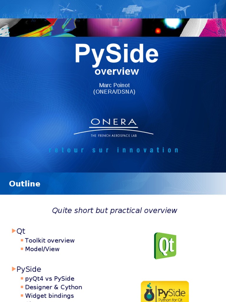 PySide - Introduction to the Qt GUI toolkit binding for Python | PDF ...