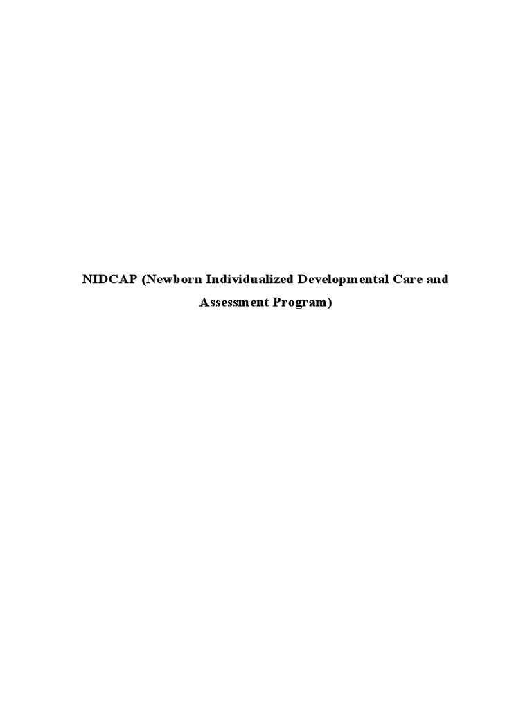 NIDCAP Docxe | PDF