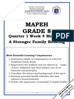Mapeh Grade 8: Quarter 1 Week 4 Module 4 A Stronger Family Bonding