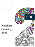 Numbers Coloring Book template 1