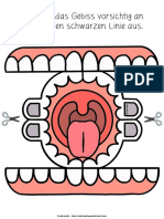 Gebiss Bastelvorlage