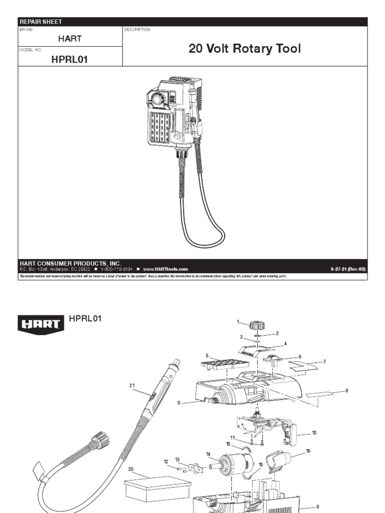 Hart Rotary Tool HPRL01 PDF