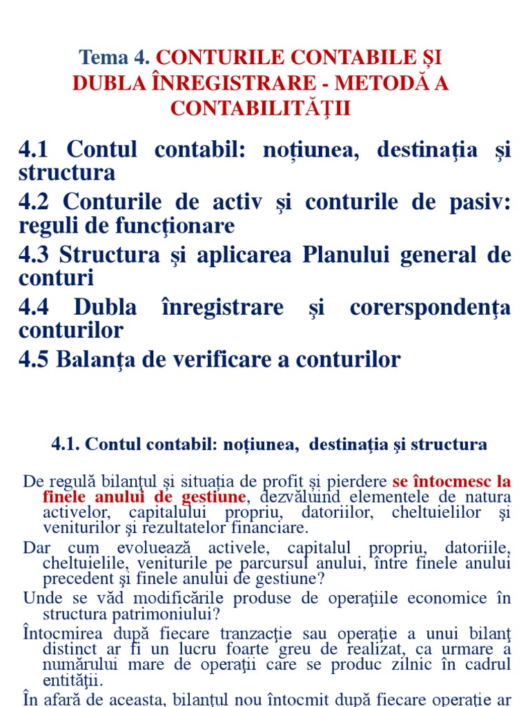 TEMA 4 Contul | PDF