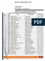 Government College Merit Lists Computer Science