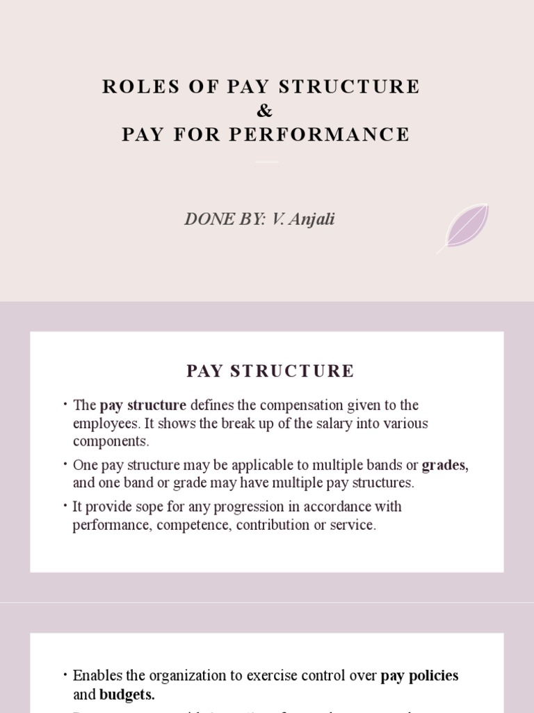 Pay Structure and Performance Incentives | PDF | Salary | Incentive