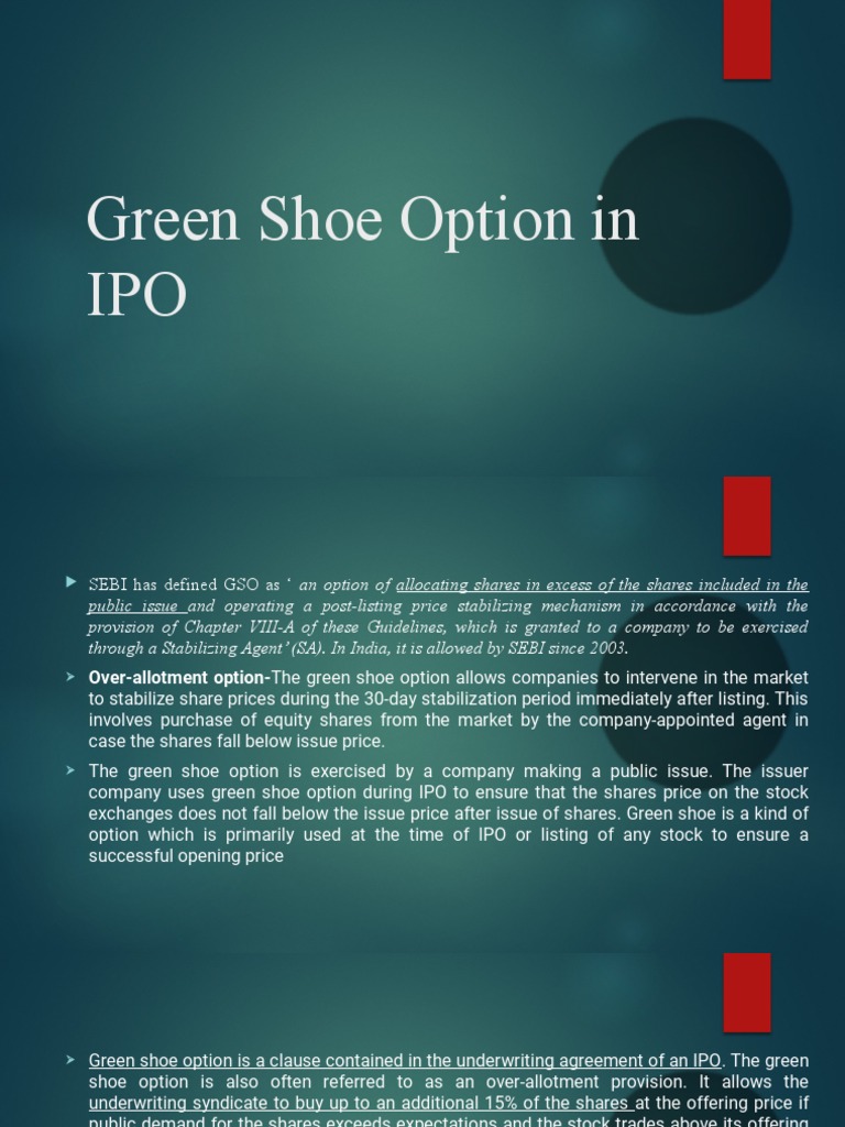 Green Shoe Option PDF