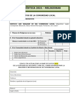 FORMULARIO ESTADISTICA 2021 - 2 RELIGIOSAS