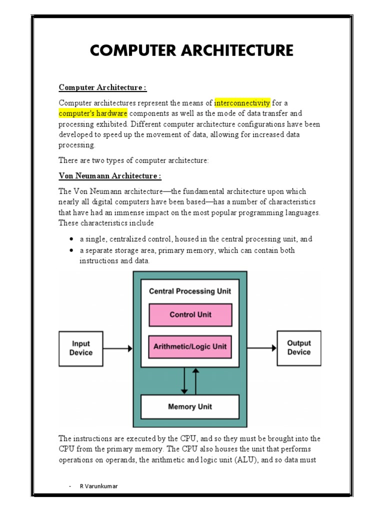 An InDepth Exploration of Computer Architecture Fundamentals PDF Central Processing Unit