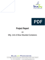 Mfg. Unit Project Report on Blow Moulded Containers