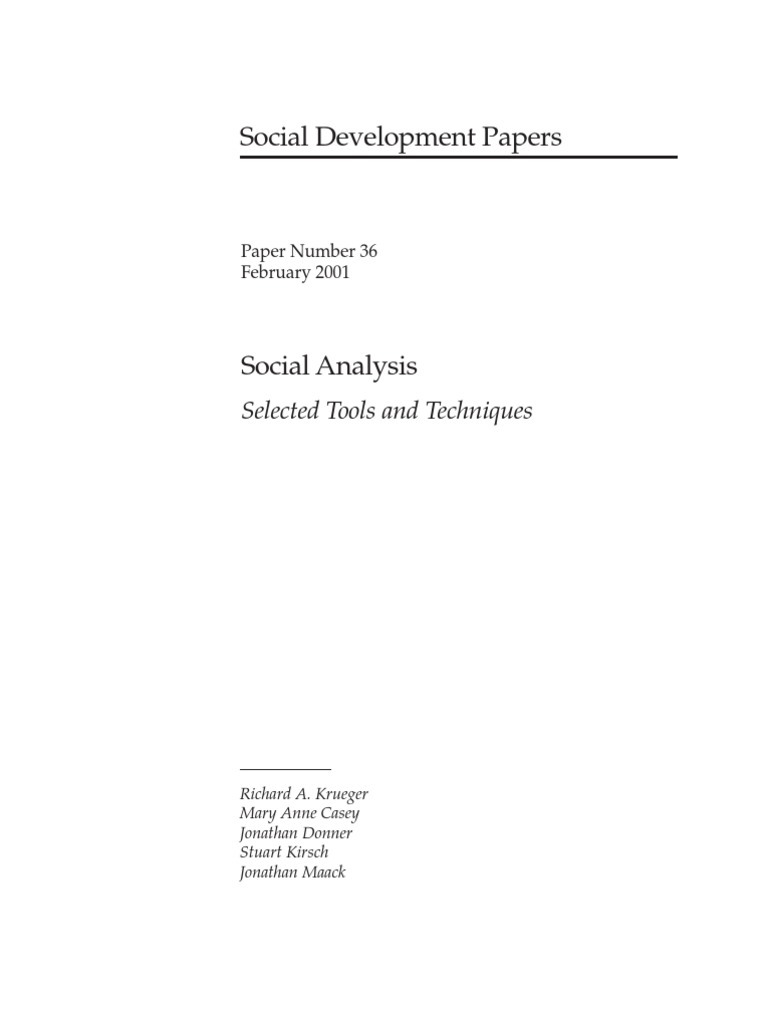Ethnographic Methods for Social Analysis | PDF | Ethnography ...