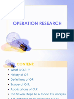 1 Operations Research Theory