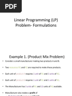 2 Linear Programming (LP) Problem - Formulations