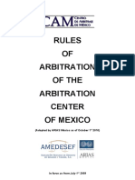 Cam Rules of Arbitration Adopted by Arias Mexico