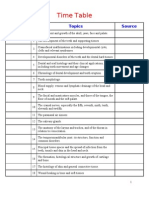 MFD Time Table