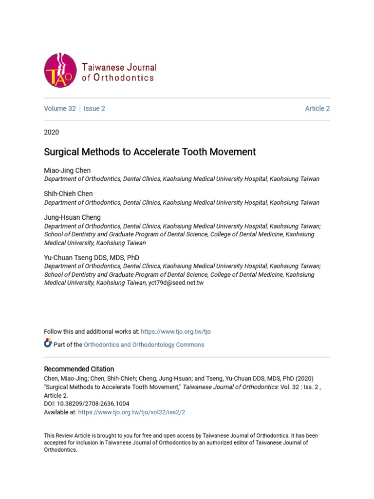Accelerated Orthodontics | PDF | Dentistry | Periodontology