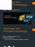 Psychology 1010: Principles of Psychology Syllabus and Instructor Profile