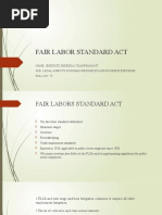 Fair Labor Standard Act