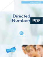 Directed Numbers Lesson and Exercise