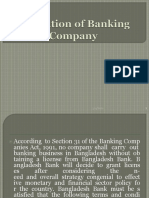 Formation of Banking Company