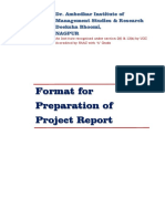 Format For Preparation of Project Report: Dr. Ambedkar Institute of Management Studies & Research Deeksha Bhoomi, Nagpur