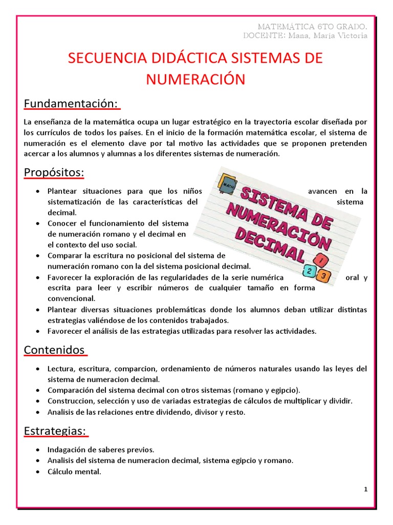 Númeración 6to Grado | PDF