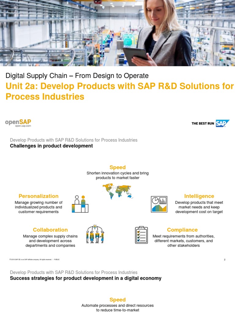 Unit 2a: Develop Products With SAP R&D Solutions For Process Industries ...