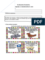 Evaluacion Lenguaje 3deg