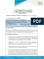 Guía de Actividades y Rúbrica de Evaluación - Unidad 3 - Fase 3 - Integración