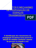 ELEMENTOS E MECANISMO DE PROPAGAÇÃO DE DOENÇAS TRANSMISSÍVEIS