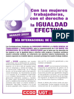 Manifiesto 8 Marzo Conjunto CCOO y UGT 2022 V170222 PDF