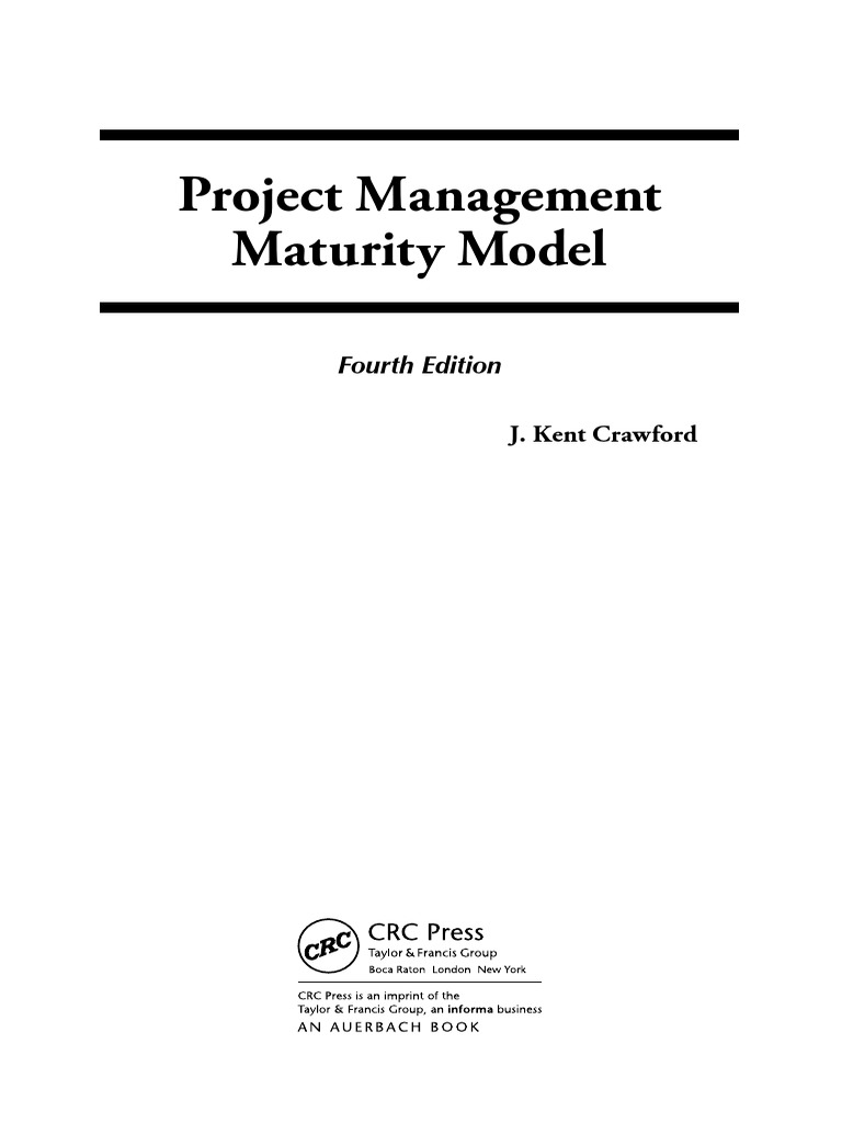 Front Crawford Project Management Maturity Model 4 TH | PDF