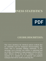 Business Statistics Course Overview