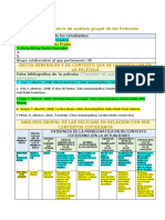 Formato de Matriz de Análisis Grupal de Las Películas