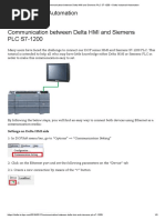 Communication Between Delta HMI and Siemens PLC S7-1200 - Delta Industrial Automation