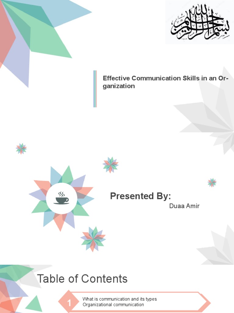Abstract Leaves PowerPoint Template PDF