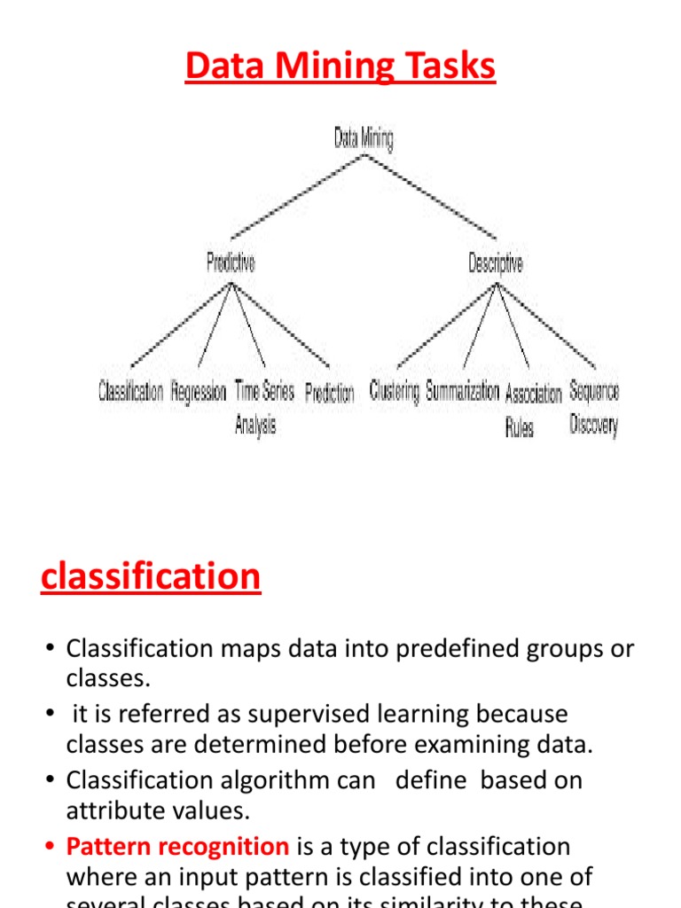 Data Mining Tasks | PDF