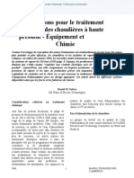 Considérations Pour Le Traitement Chimique Des Chaudières À Haute Pression - Équipement Et Chimie