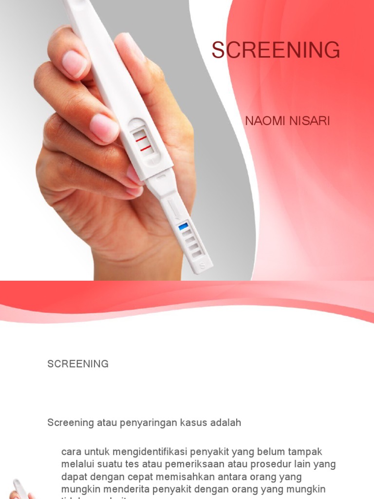 Pemahaman dan Proses Screening Penyakit | PDF