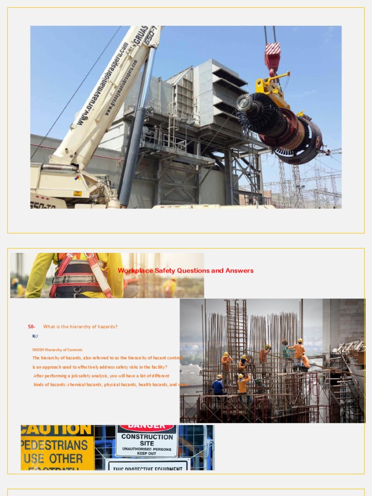 Workplace Safety Questions and Answers HSEQ PDF