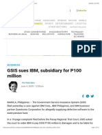 GSIS Sues IBM, Subsidiary For P100 Million