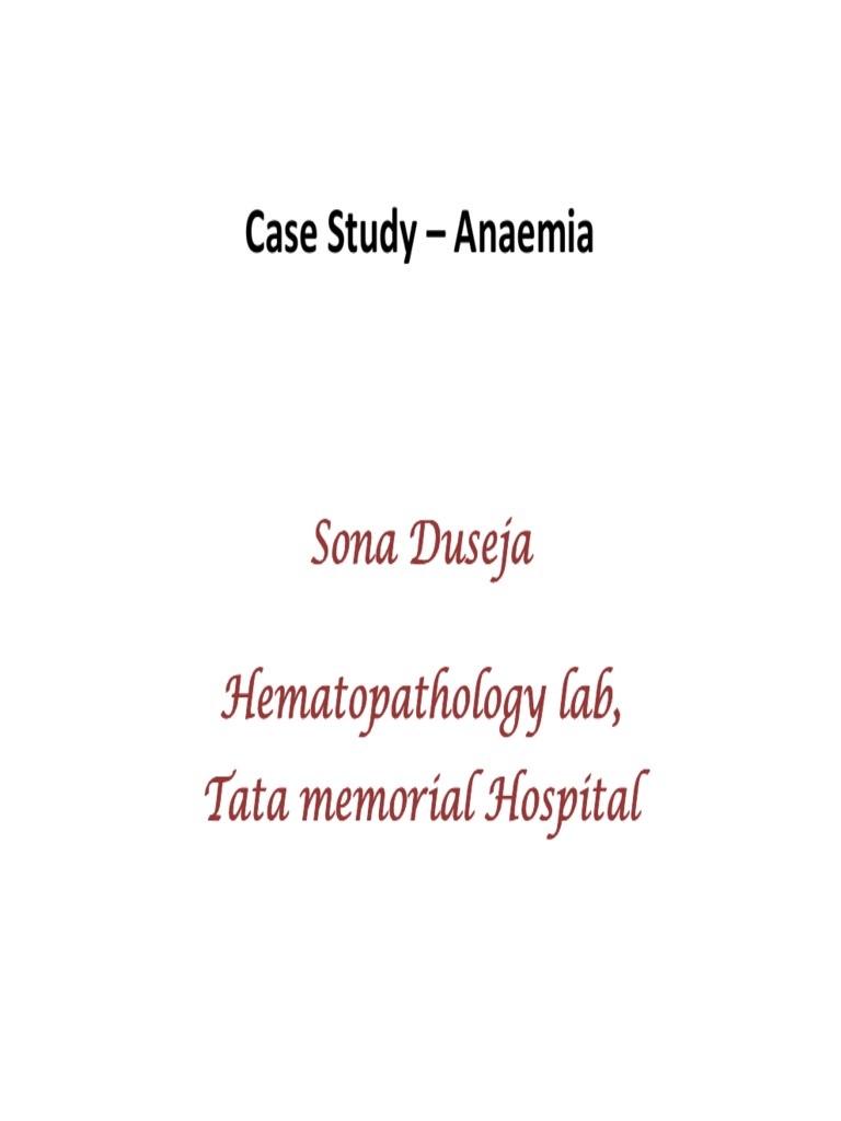 case study on anemia pdf